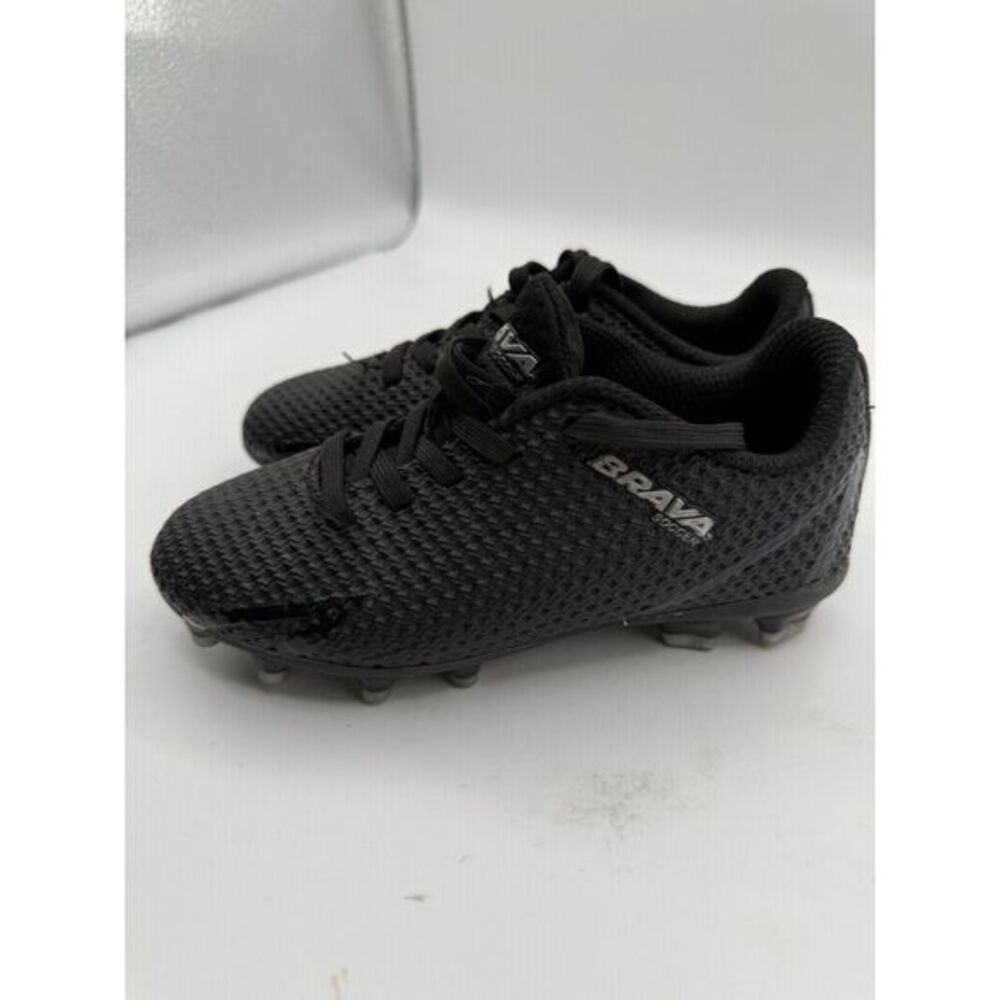Brava‎ Soccer Futbol Cleats Youth Size 11D Black Gray Lace Up Unisex 167246